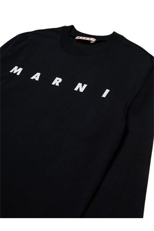 tshirt in cotone nero MARNI KIDS | M01603M00RF0M900